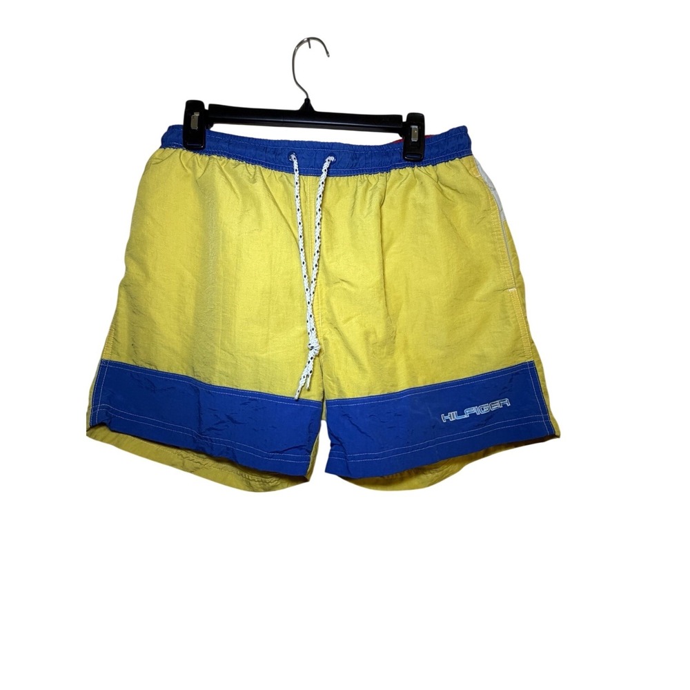 Vintage 90s Grunge Tommy Hilfiger Board Shorts Surf Running Tennis Swim Trunks M
